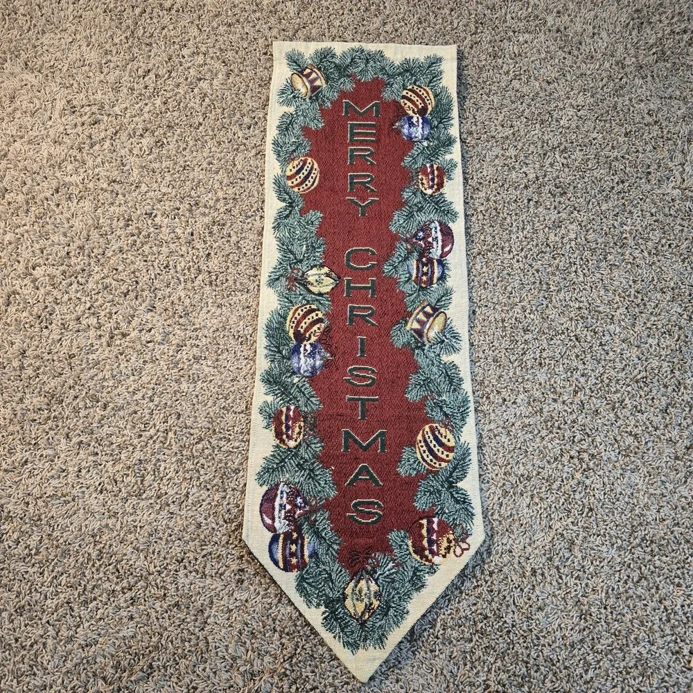 Christmas Merry Christmas Wall‎ Tapestry Banner Missing Tassel